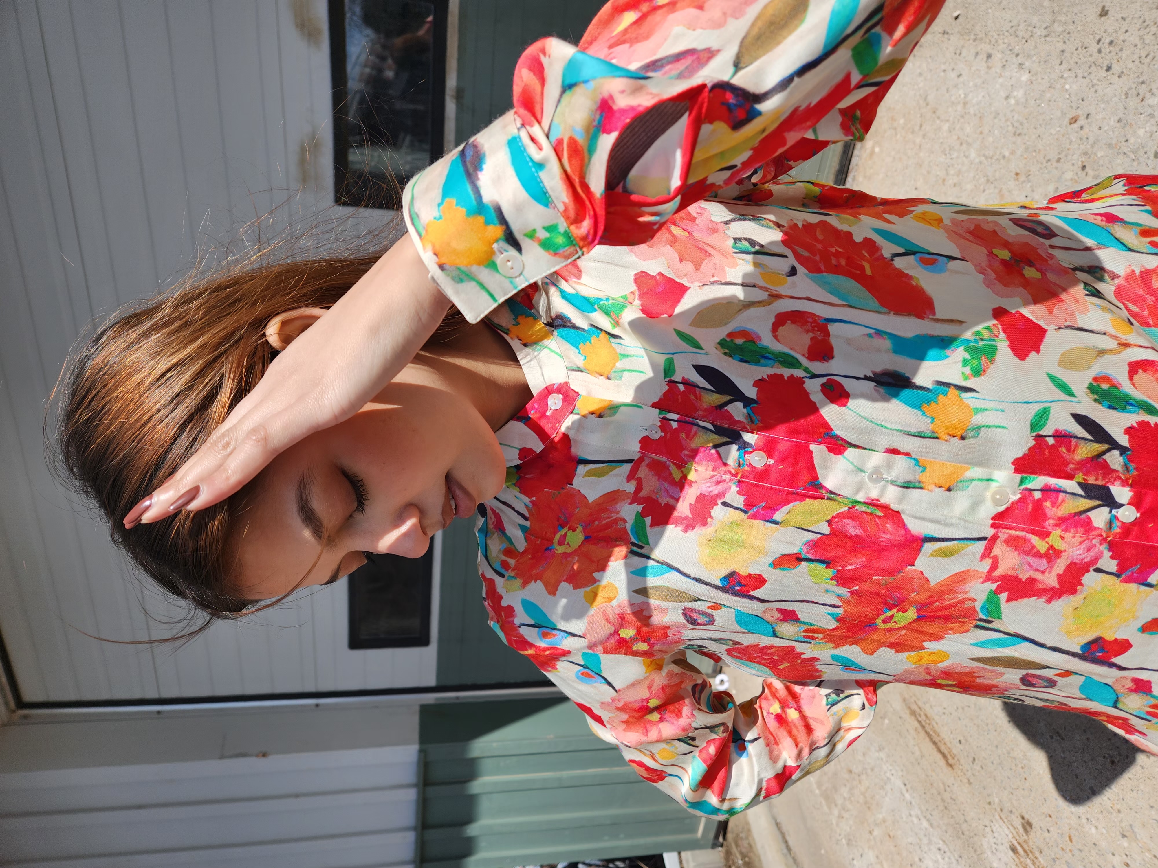 Watercolor Floral Blouse